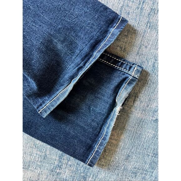 Miss Me Deep Blue Sequin Rhinestone Signature Boot Cut Jeans 31" - Picture 7 of 7